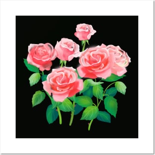 english pink roses Posters and Art